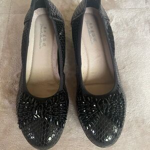 Elegant Black Embellished Women's Shoes